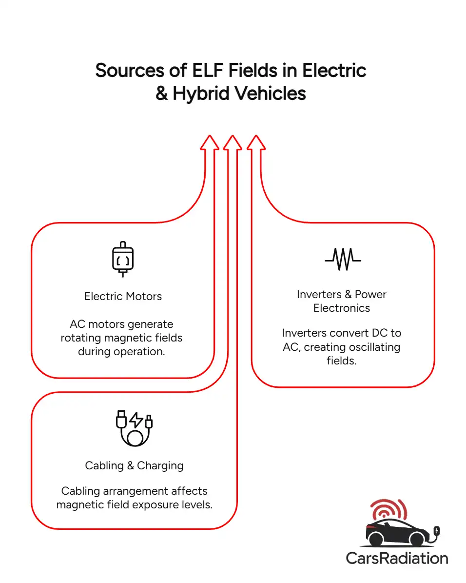 Sources of ELF Fields in Electric and Hybrid Vehicles (Infographic)