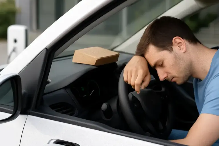 sleeping inside an EV